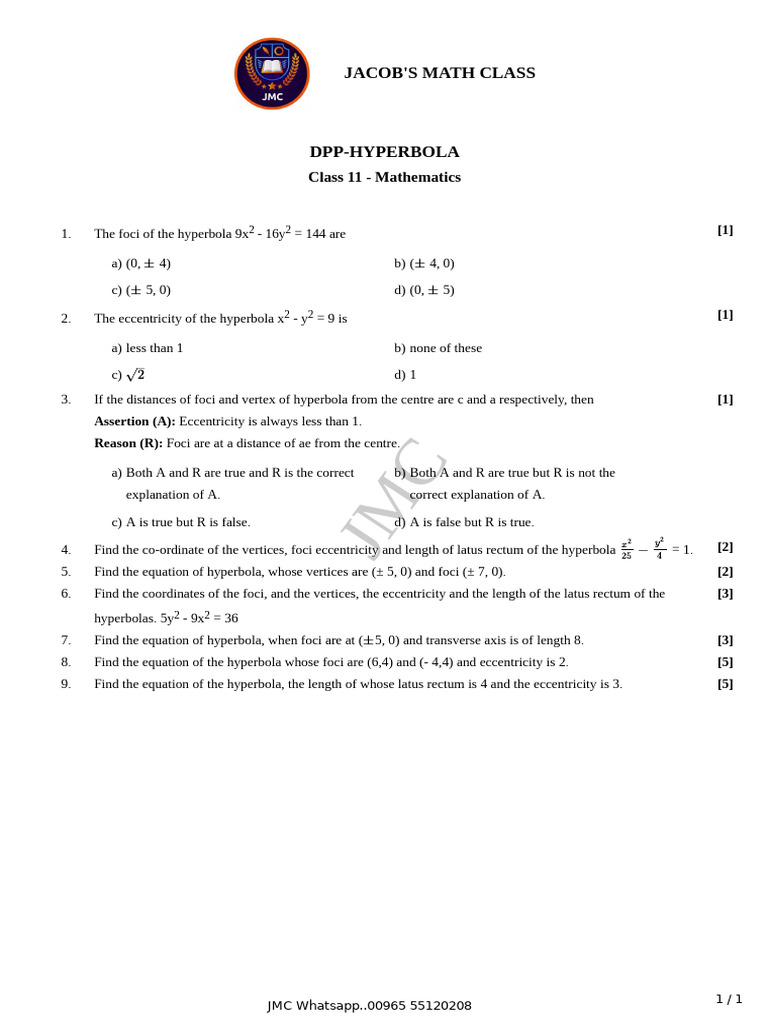 Dpp hyperbola pdf