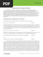 Measurement of Persulfate in Solutions