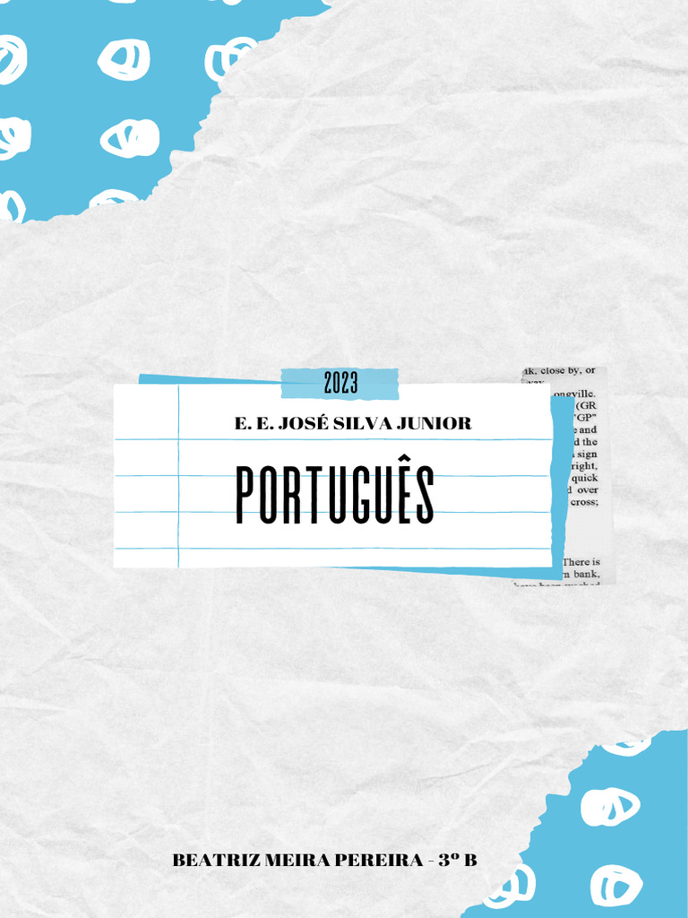 Capa De Livro Português Branco Azul E Preto Pdf