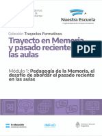 TMPR-Modulo1 Curso 1. Pedagogía de La Memoria: El Desafío de Abordar El Pasado Reciente en Las Aulas INFD
