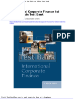 Full Download International Corporate Finance 1st Edition Robin Test Bank