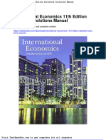 Full Download International Economics 11th Edition Salvatore Solutions Manual