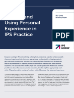 Valuing and Using Personal and Lived Experience in IPS Practice Briefing Paper