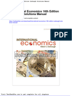 Full Download International Economics 16th Edition Carbaugh Solutions Manual