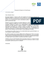 Carta de Jorge Buxadé A Marcos Alonso