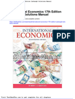 Full Download International Economics 17th Edition Carbaugh Solutions Manual