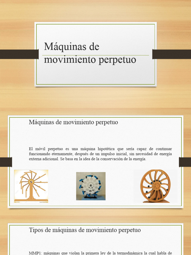 Máquinas de Movimiento Perpetuo: Conceptos Clave | PDF | Ciencia y ...