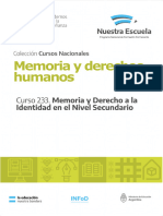 Curso - 233 Memoria y Derecho A La Identidad en El Nivel Secundario