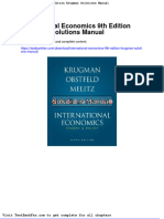 Full Download International Economics 9th Edition Krugman Solutions Manual