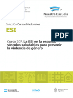 Curso 207 La ESI en La Escuela: Vínculos Saludables para Prevenir La Violencia de Género