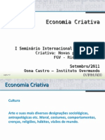 Seminario Internacional Economia Criativa FGV - IBRE - Iniciativa Cultural - Oona Castro