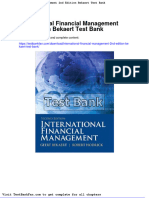 Full Download International Financial Management 2nd Edition Bekaert Test Bank