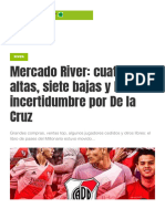 Mercado River - Cuatro Altas, Siete Bajas y La Incertidumbre Por de La Cruz