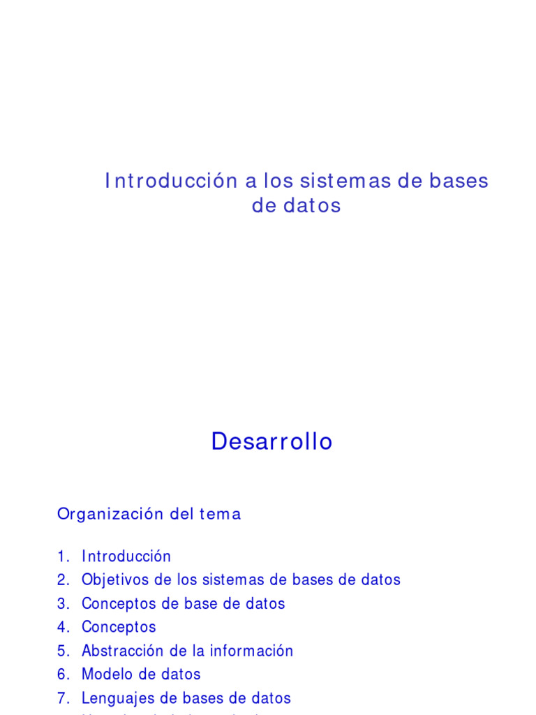 Tema 1-Introducción A Los Sistemas de Bases de Datos | PDF