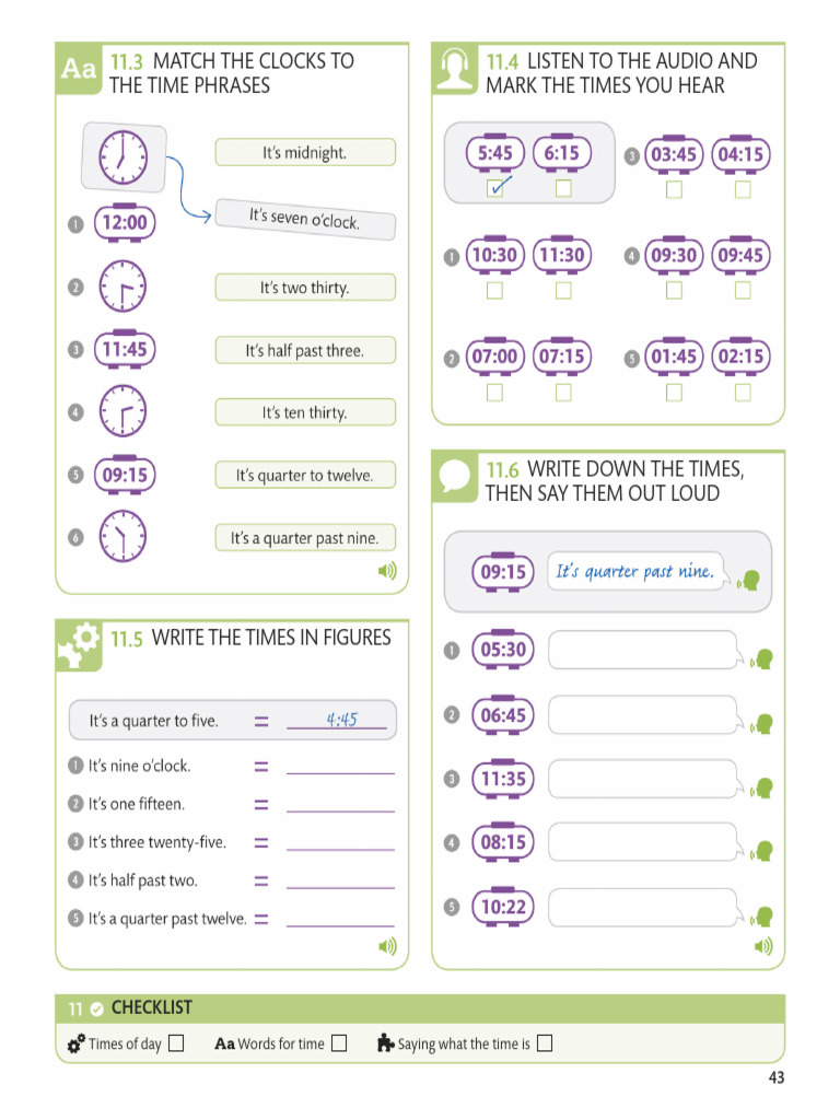 Telling The Time Pdf