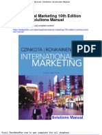 Full Download International Marketing 10th Edition Czinkota Solutions Manual