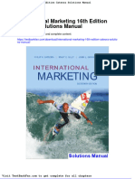 Full Download International Marketing 16th Edition Cateora Solutions Manual
