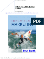 Full Download International Marketing 16th Edition Cateora Test Bank