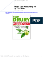 Full Download Management and Cost Accounting 8th Edition Drury Test Bank