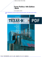 Full Download Practicing Texas Politics 16th Edition Brown Test Bank