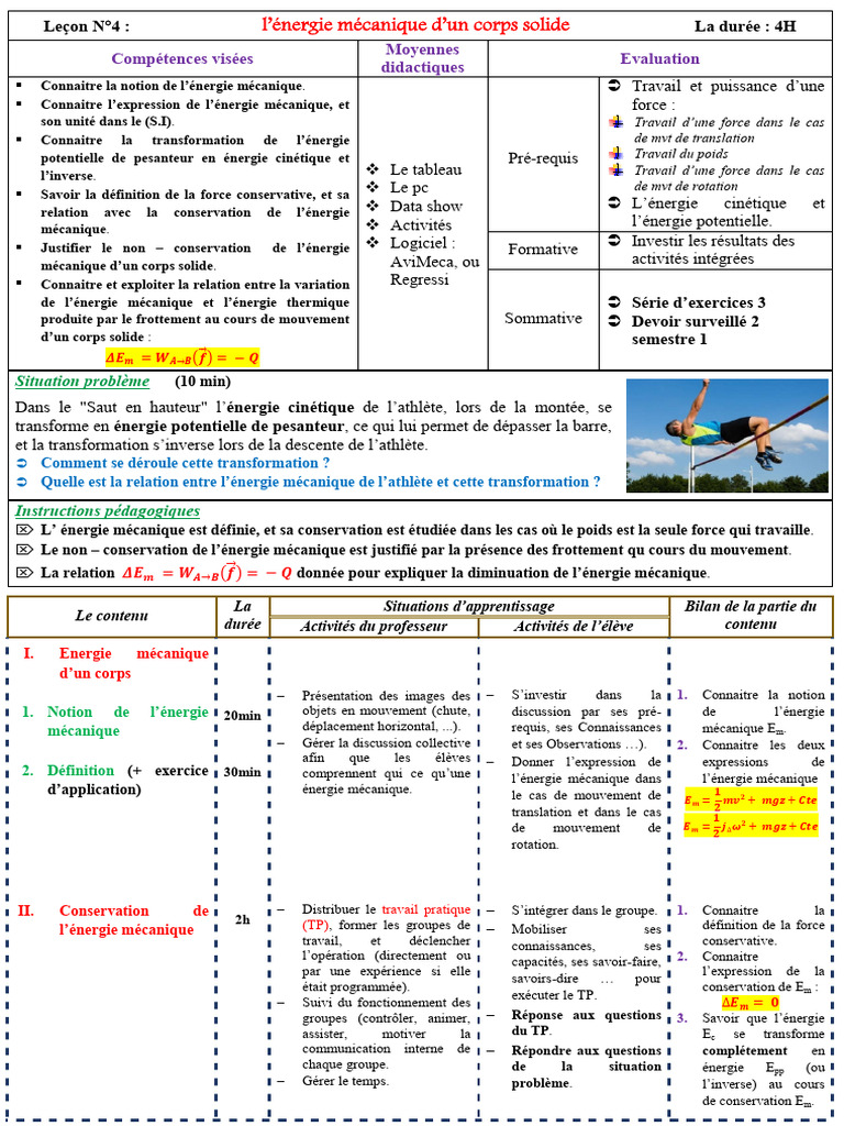 Fiche Pédag Phy 5 | PDF