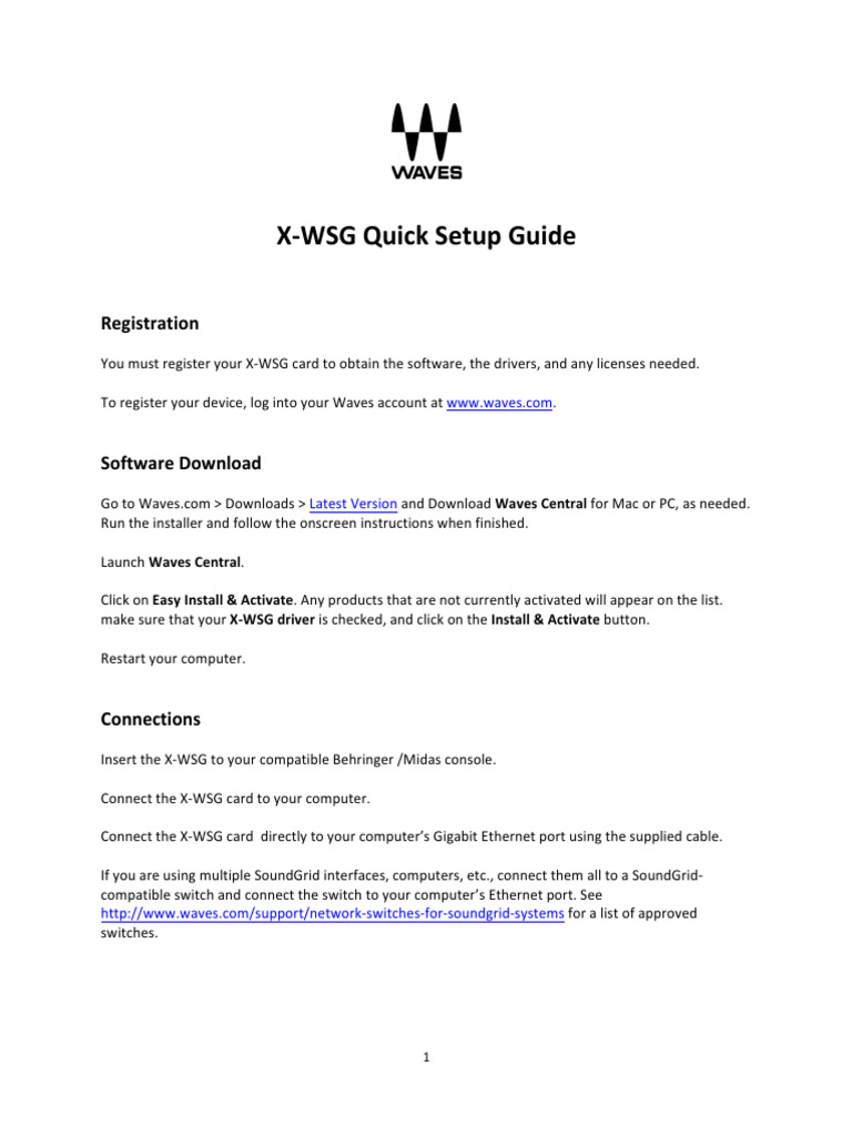 X-WSG Quick Setup Guide for Mac | PDF | Installation (Computer Programs ...