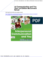 Full Download Interpersonal Communication and You An Introduction 1st Edition Mccornack Solutions Manual