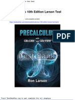 Full Download Precalculus 10th Edition Larson Test Bank