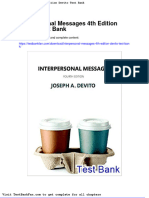 Full Download Interpersonal Messages 4th Edition Devito Test Bank