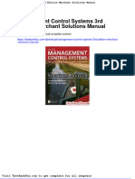 Full Download Management Control Systems 3rd Edition Merchant Solutions Manual