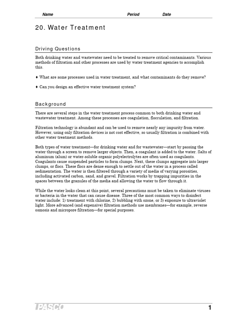 21_Water_Treatment_S PDF Water Purification Chemistry