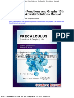Full Download Precalculus Functions and Graphs 13th Edition Swokowski Solutions Manual