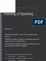 Teaching of Speaking