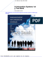 Full Download Management Information Systems 1st Edition Gray Test Bank