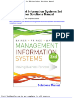 Full Download Management Information Systems 3rd Edition Rainer Solutions Manual