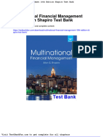 Full Download Multinational Financial Management 10th Edition Shapiro Test Bank