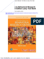 Full Download Introduction To Behavioral Research Methods 7th Edition Leary Test Bank