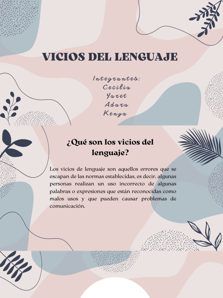 Vicios del Lenguaje: Tipos y Ejemplos | PDF | Artes del Lenguaje y ...