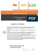 Hasil Ijtihad Pada Masa Utsman Bin Affan Dan Ali Bin Abi Thalib