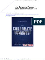 Full Download Introduction To Corporate Finance Asia Pacific 2nd Edition Graham Test Bank