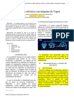 Generación Eléctrica Con Máquina de Vapor