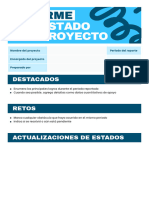 Reporte de Estado Del Proyecto Doc Profesional en Azul Oscuro Azul Claro Estilo Abstracto Alegre