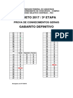 Gabarito Definitivo 3 Etapa PSC UFAM 2017
