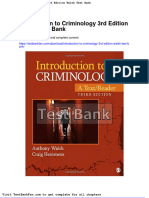 Full Download Introduction To Criminology 3rd Edition Walsh Test Bank