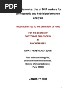 Download THESIS Rice Genomics Use of DNA markers for phylogenetic and hybrid performance analysispdf by bhupendra_10059 SN69094313 doc pdf