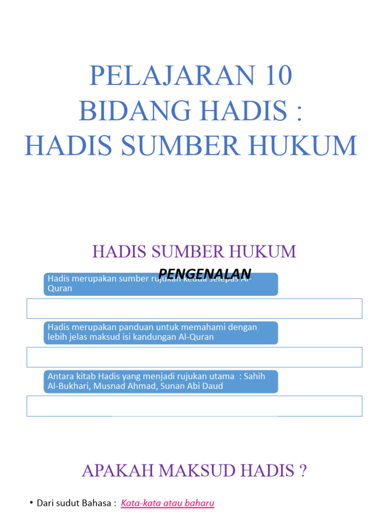 Pel. 10 - Bidang Hadis | PDF