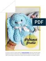 Conejo de Orejas Grandes PDF Amigurumi Patron Gratis en Espanol