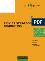 Prix Et Stratégie Marketing by Caroline Urbain Marine Le Gall-Ely