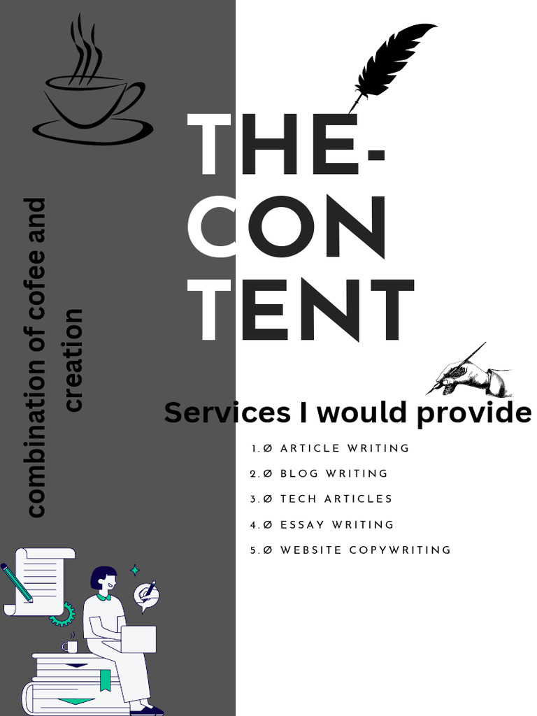 Clean Aesthetic Table of Content A4 Document | PDF