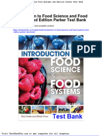 Full Download Introduction To Food Science and Food Systems 2nd Edition Parker Test Bank
